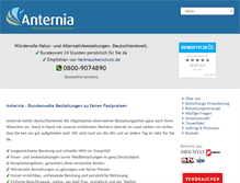 Tablet Screenshot of anternia-bestattungen.de